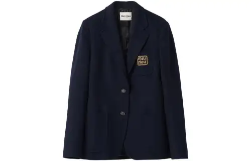 MIU MIU Business Suit Coat Women's Navy Blue