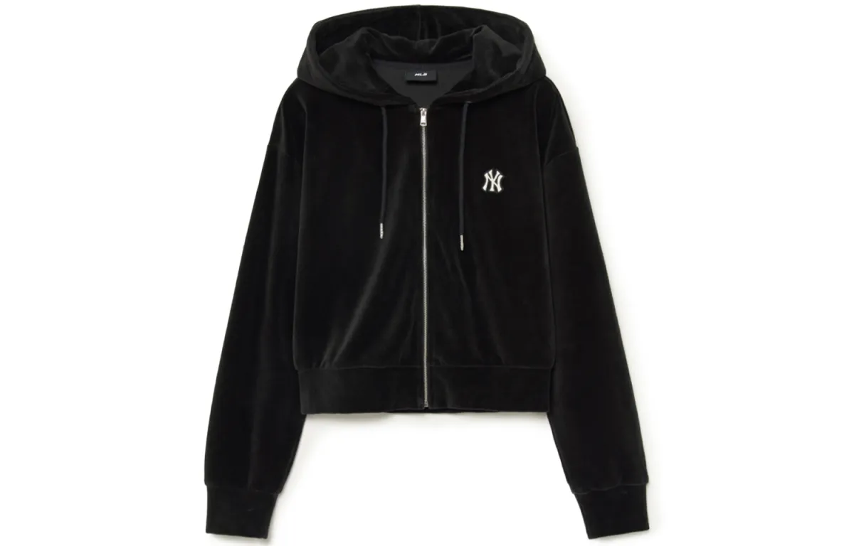 MLB Cropped Coats Women's Black Hooded Moderate