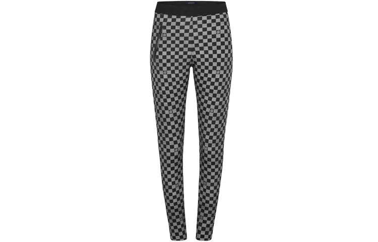 LOUIS VUITTON Casual Pants Women's Black Gray Plaid
