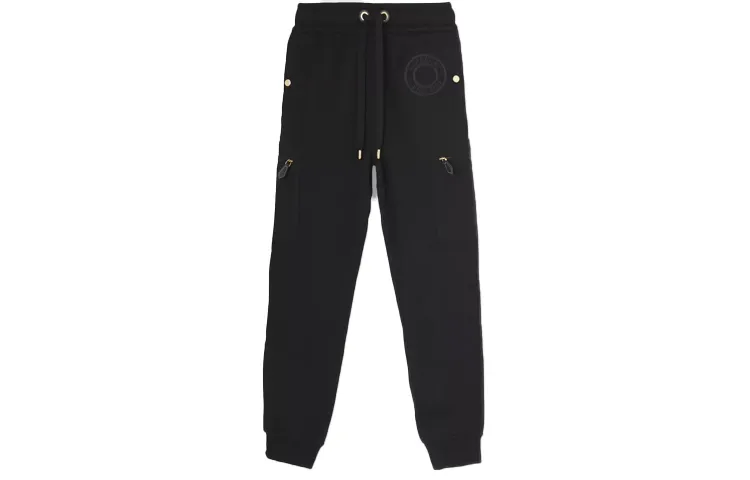 Burberry Logo Print Cotton Sweatpants Black