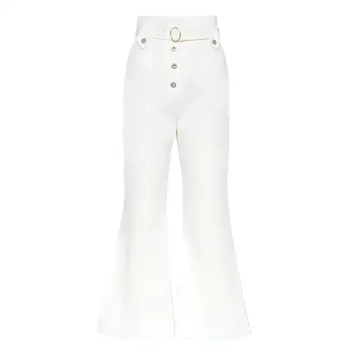 MIU MIU Casual Pants Women's White Moderate Flared Pants