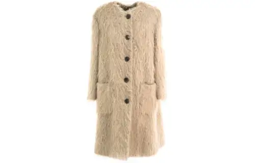 GUCCI Horsebit-embellished Faux-fur Coat