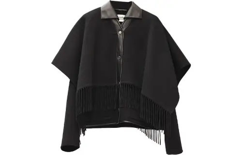 HERMES Velvet feel Coat Women's Black