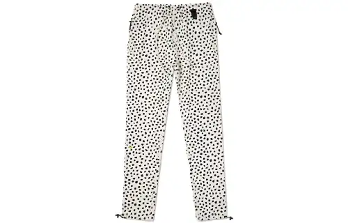 Converse Casual Pants Women's Ivory White Leopard Print Spot Moderate Straight Fit Pants