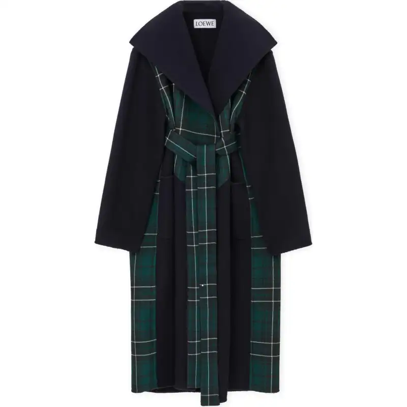 LOEWE Coats Women's Green Moderate Straight Fit
