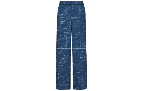 DIOR Quarterly New Products Casual Pants Women's Blue Straight Fit Pants