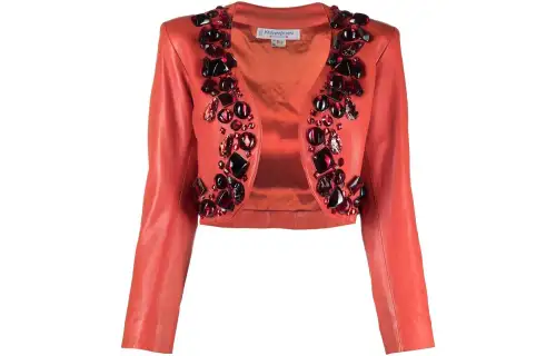 SAINT LAURENT 1980s Stone-embellished Bolero