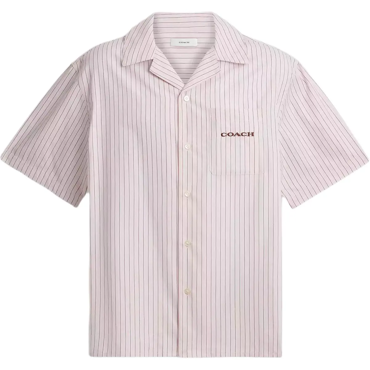 COACH Shirts Men's Pink Lapel Moderate
