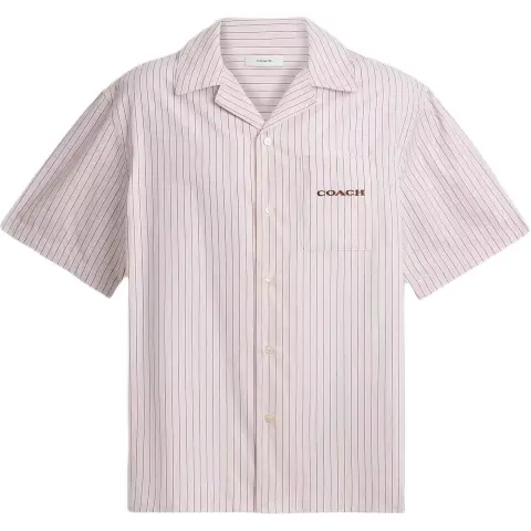 COACH Shirts Men's Pink Lapel Moderate