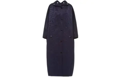 PRADA Trench Coats Women's Blue Lapel Moderate Other