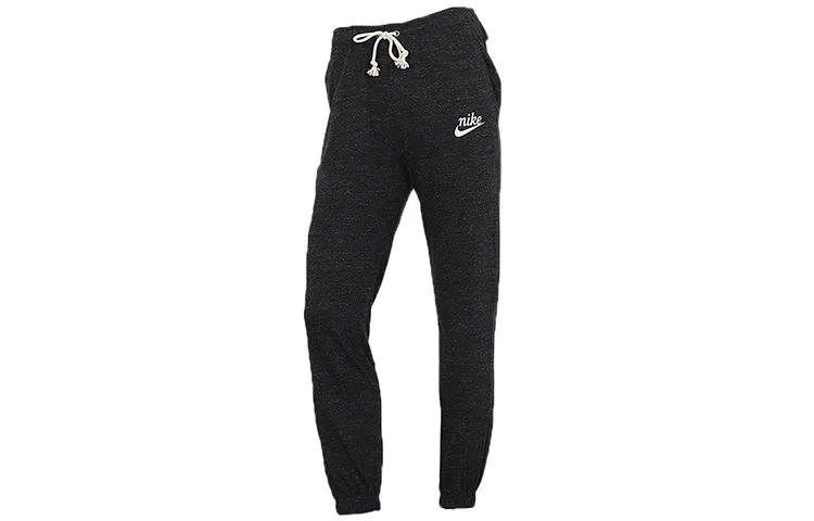 Nike Knitted Sweatpants Women's Black Moderate Cuffed Pants