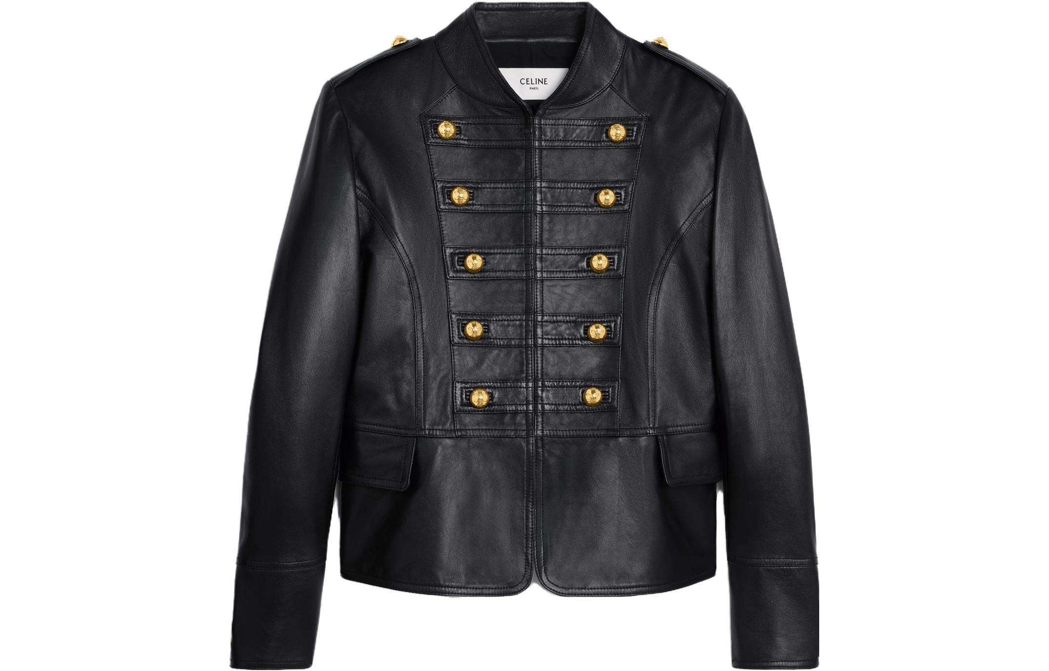 CELINE FW23 Leather Jacket Women's Black