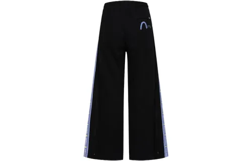 EVISU Casual Pants Women's Black Moderate Wide Leg Pants