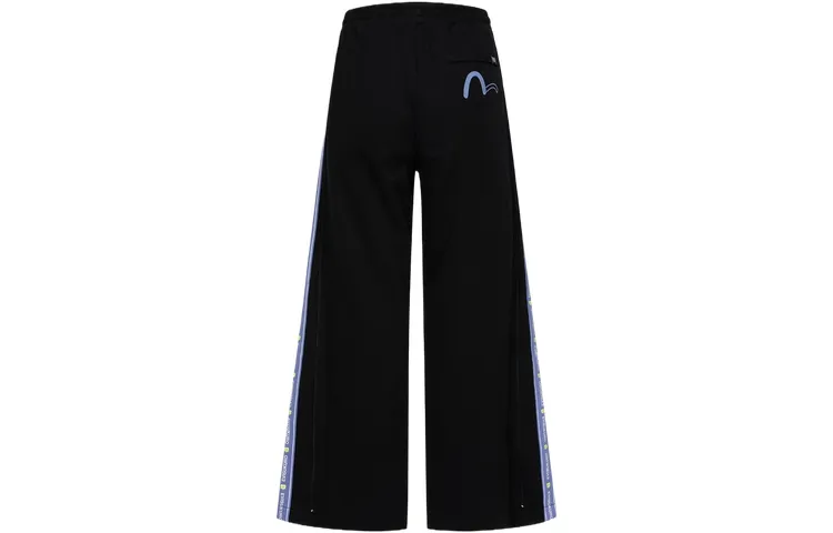 EVISU Casual Pants Women's Black Moderate Wide Leg Pants