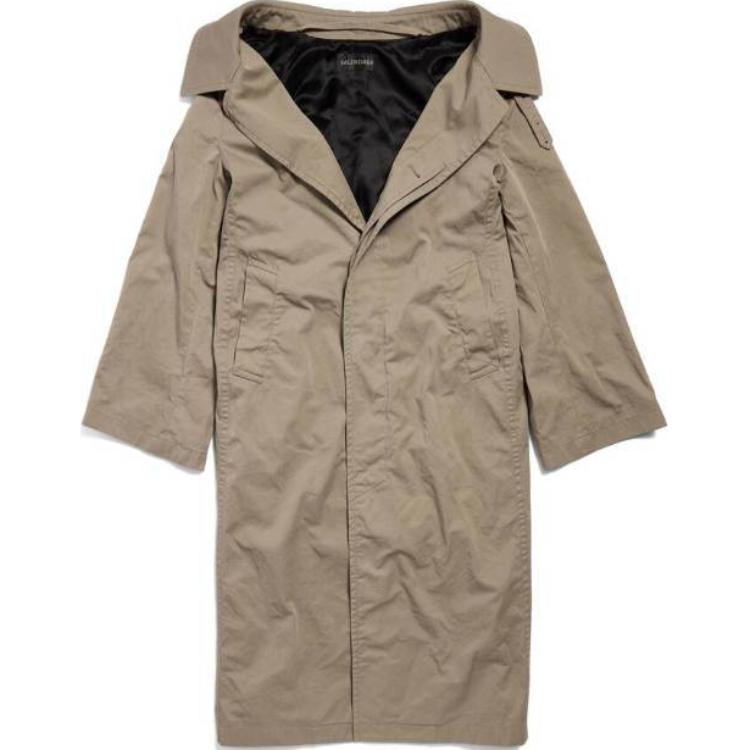 Balenciaga Coats Women's Beige Lapel Moderate