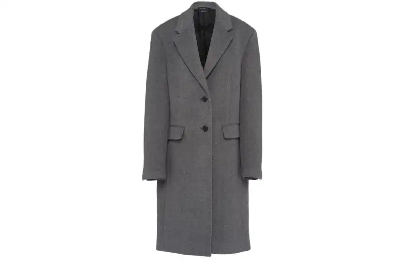 PRADA Coats Women's Gray Lapel Moderate