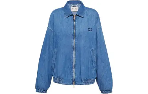 MIU MIU Chambray Bomber Jacket
