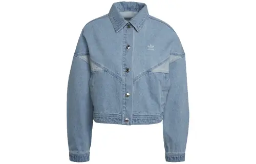 Adidas Originals Denim Jackets Women's Clear Blue Lapel Moderate Other