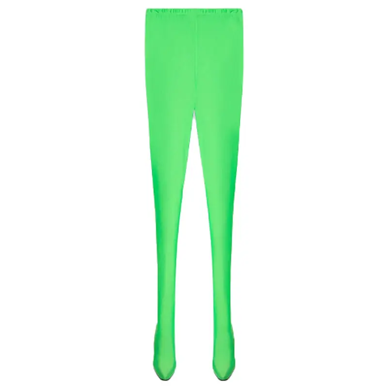Balenciaga Casual Pants Women's Green Moderate Slim Fit Pants