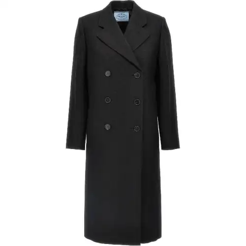 Prada Double-Breasted Long Sleeved Coat