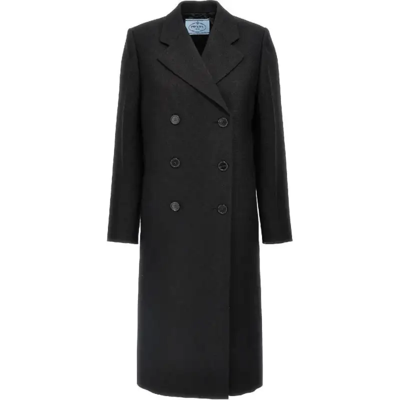 Prada Double-Breasted Long Sleeved Coat