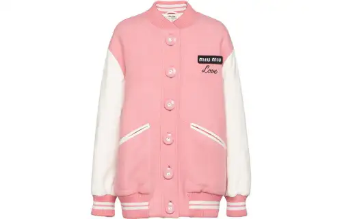 MIU MIU Baseball Jacket Women's Pink
