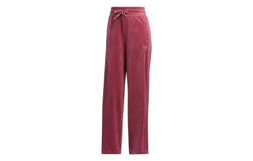 Adidas Originals Knitted Sweatpants Women's Dark Reddish Purple Moderate Straight Fit Pants