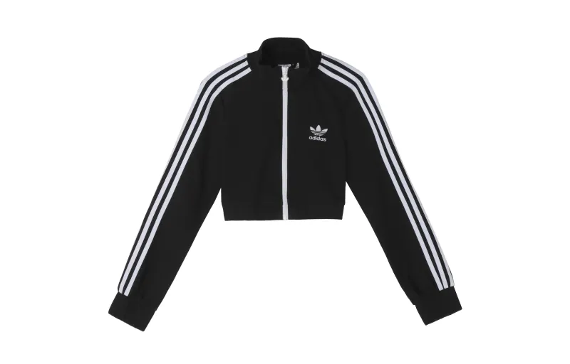 Adidas Originals Hot Girl Collection Cropped Coats Women's Black Stand Collar Moderate