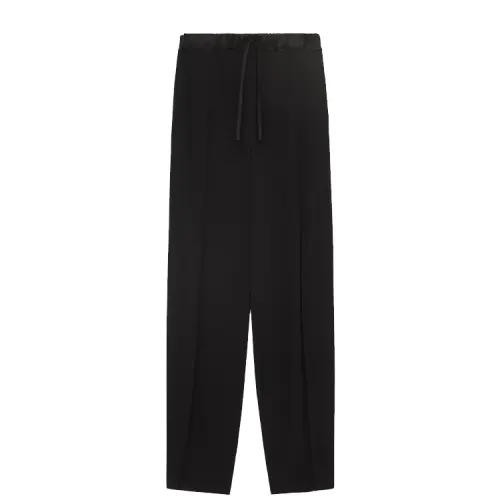 LOEWE SS23 Casual Pants Women's Black Moderate Tapered Pants
