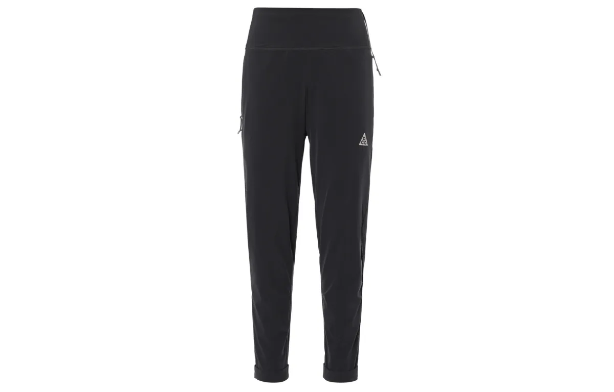 Nike Knitted Sweatpants Women's Gray Moderate Straight Fit Pants