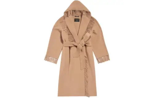 Balenciaga Fringed edge Wool Coat