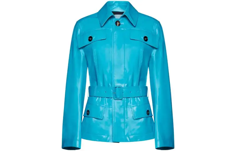 Bottega Veneta SS23 Leather Jacket Women's Blue