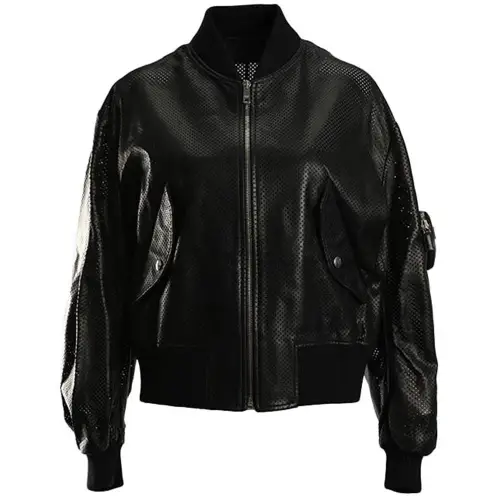 PRADA Leather Jacket Women's Black