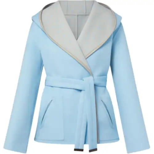 LOUIS VUITTON Reversible Signature Short Hooded Wrap Coat