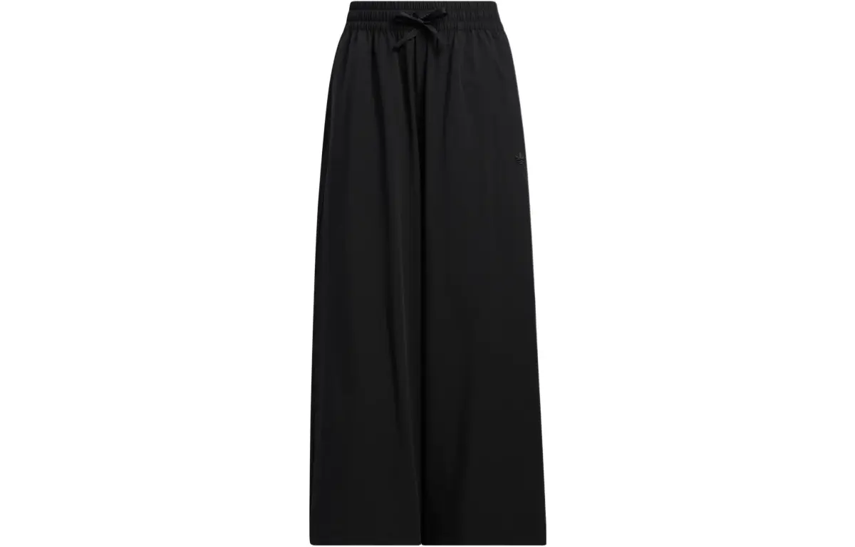 Adidas Originals Knitted Sweatpants Women's Black Moderate Straight Fit Pants