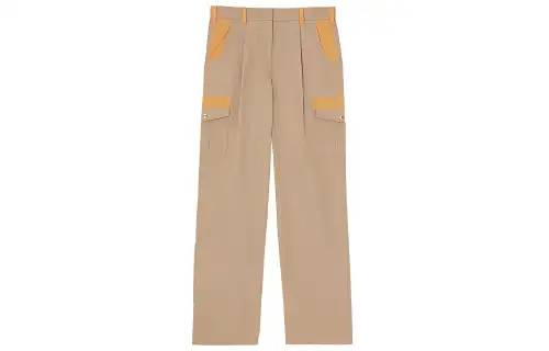 Burberry Cargo Pants Women's Honey Moderate Straight Fit Pants