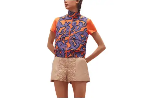 HERMES Vests Women's Orange Moderate Other