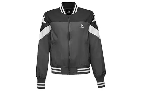 Converse Non Padded Baseball Bomber Baseball Jerseys Women's Gray Baseball Collar Moderate