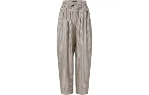 LOUIS VUITTON Pinstripe Silk Baggy Pajama Pants