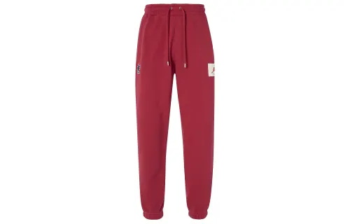 Jordan X Two 18 Two 18 Logo Label Pattern Embroidery Washed Fleece Lined Drawstring Knitted Sweatpants Women's