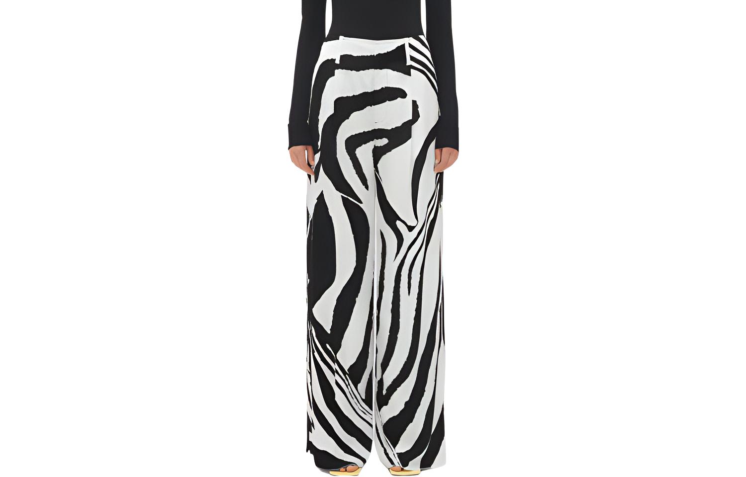 Bottega Veneta Printed Wide Leg Trousers