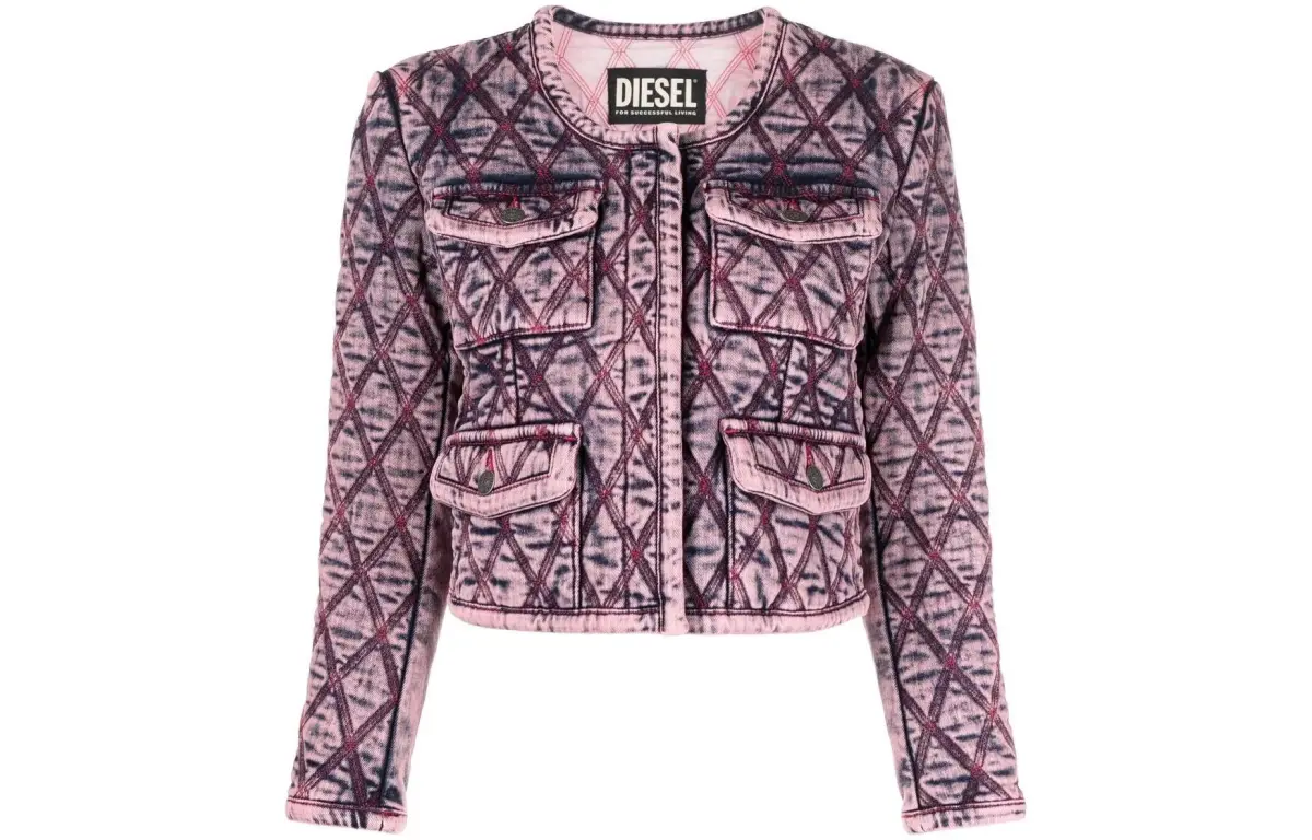 DIESEL SS22 Denim Jacket Women's Pink