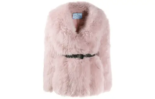 PRADA Furs Women's Pink Lapel Moderate