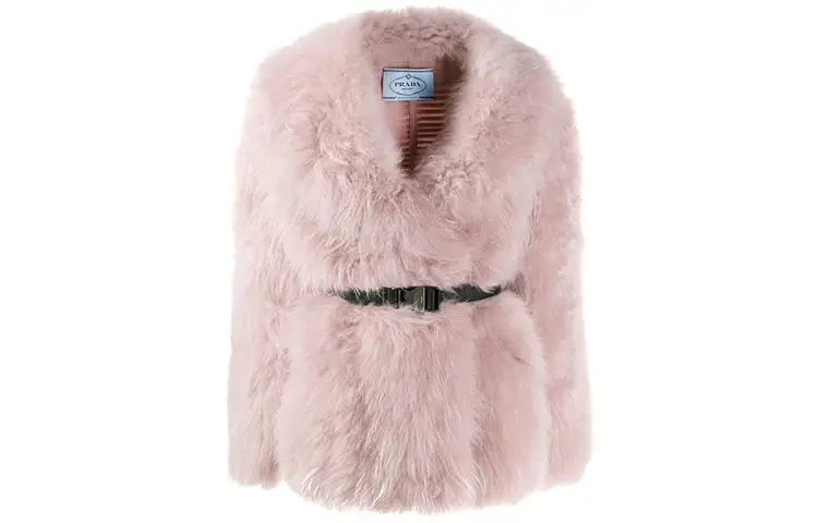PRADA Furs Women's Pink Lapel Moderate