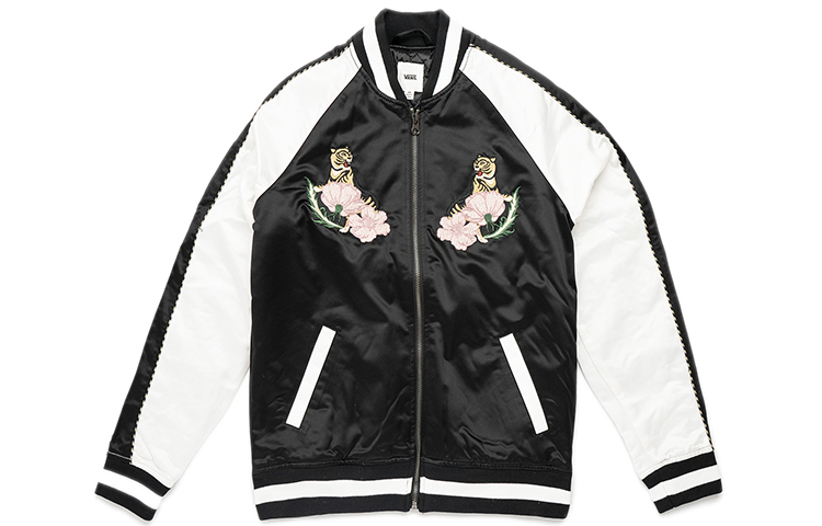 Vans Tiger Floral Embroidery Baseball Jacket Women's
