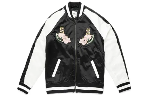 Vans Tiger Floral Embroidery Baseball Jacket Women's
