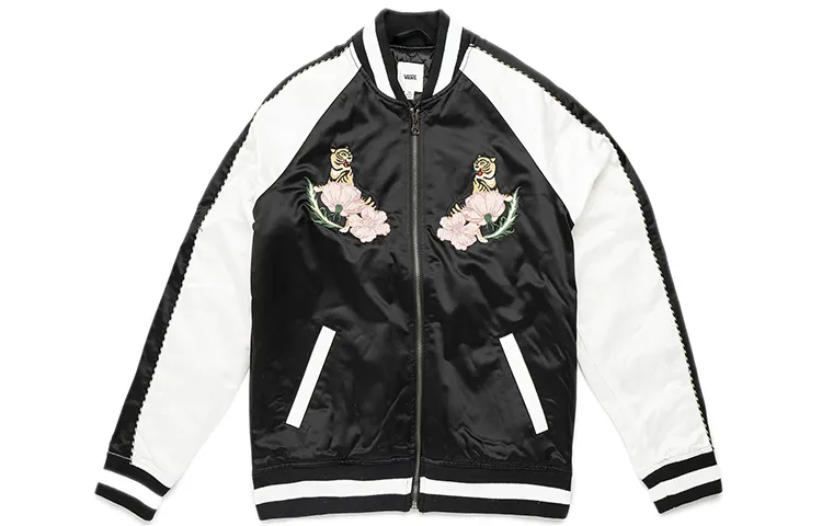 Vans Tiger Floral Embroidery Baseball Jacket Women's