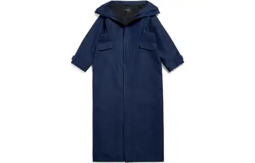 Balenciaga SS24 Parka Coat Loose Fit Women's Blue
