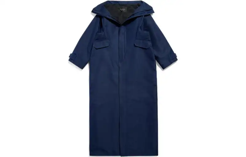 Balenciaga SS24 Parka Coat Loose Fit Women's Blue