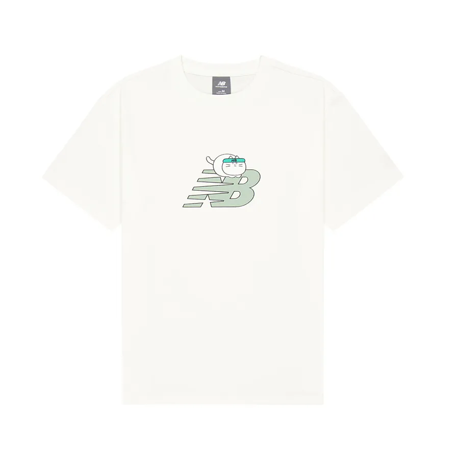 New Balance T Shirt Unisex Sea Salt White